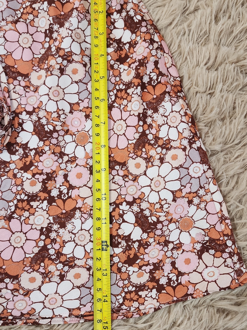Cotton Candy LA- Pink & Brown Floral A-Line Skirt - Picture 11 of 15